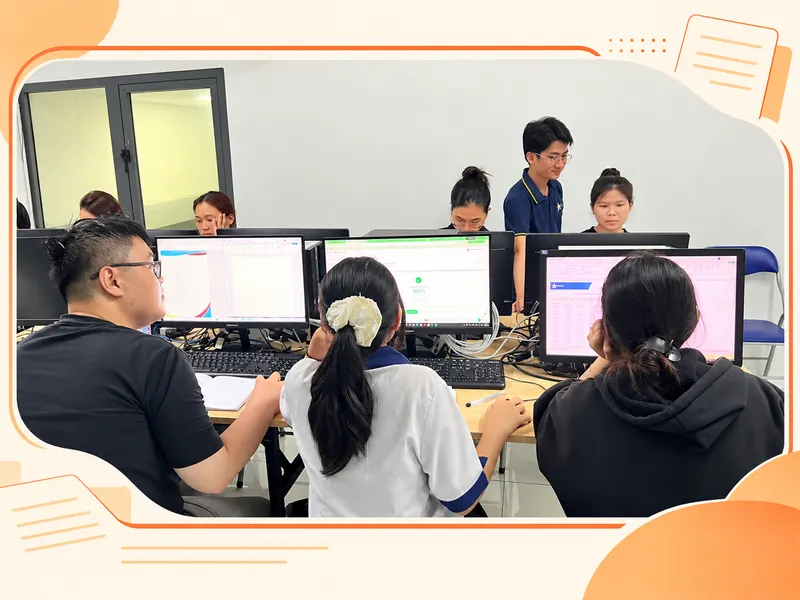 Ảnh minh họa thiết kế từ lớp tin học thực tế do chủ website cung cấp, dùng cho nội dung Hướng dẫn thực hành tin học.