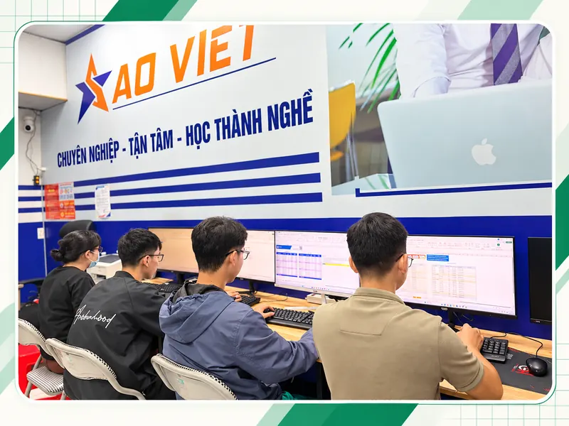 Ảnh minh họa thiết kế từ lớp tin học thực tế do chủ website cung cấp, dùng cho nội dung Thực hành bảng tính trên máy tính.